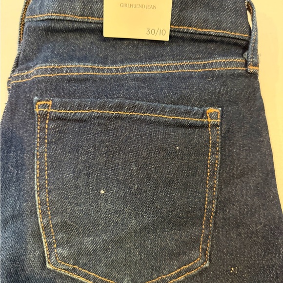 Banana Republic Girlfriend Mid-Rise Women's Dark Blue Straight Leg Jeans size 10 - Picture 3 of 4